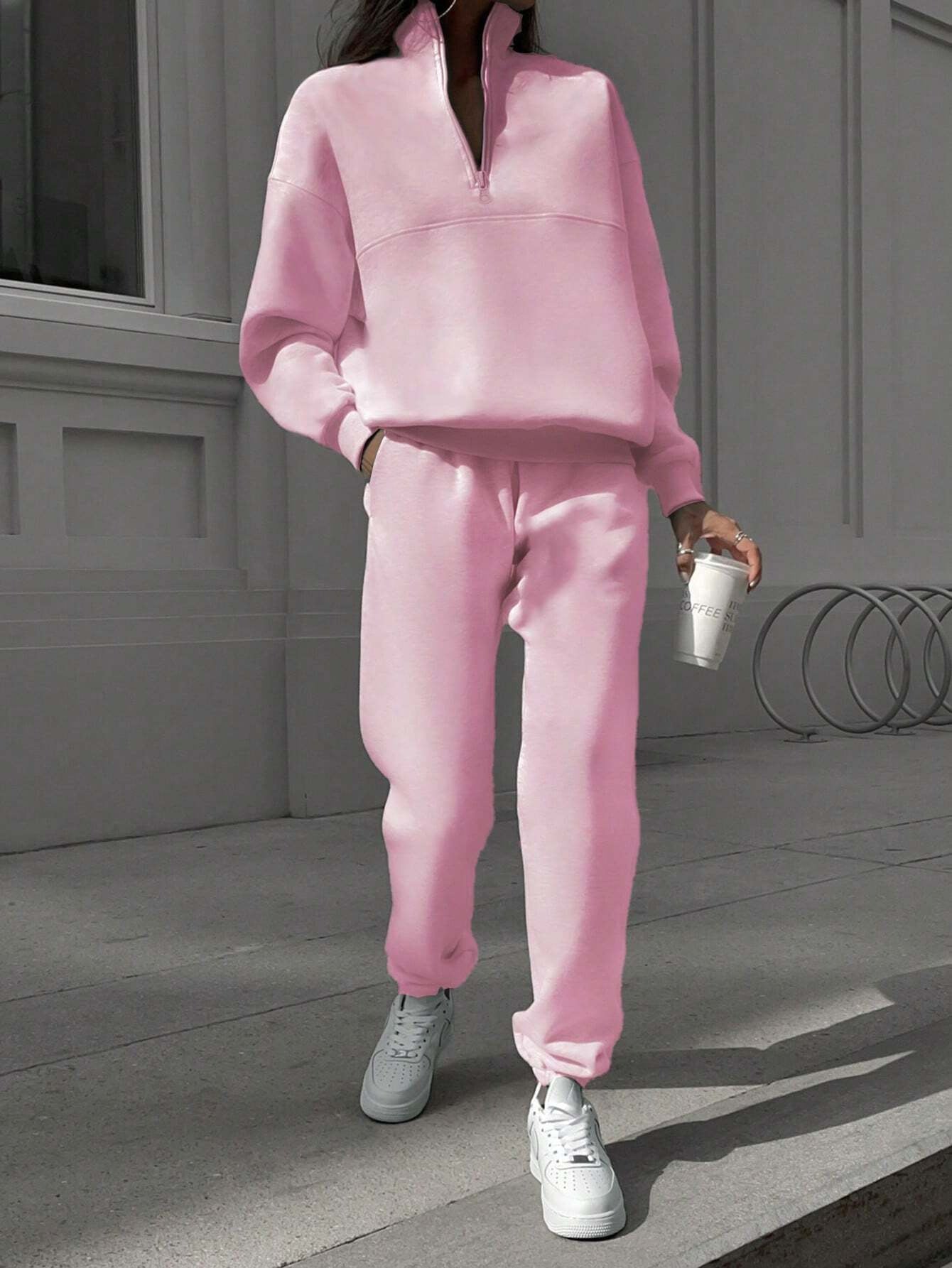 Ensemble de survêtement sportif pour femme avec fermeture éclair et taille élastique de berg-feldt
