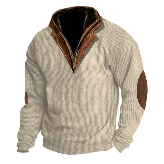 Pull en maille pour homme avec détails et col montant Berg-Feldt