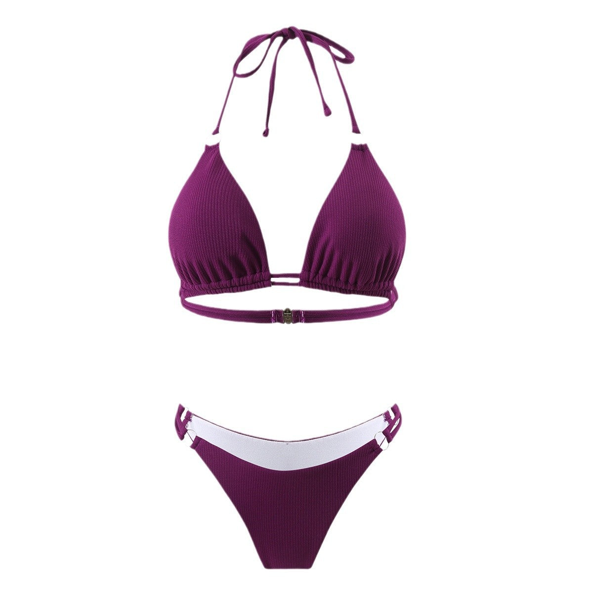Ensemble bikini triangle côtelé et réglable pour femme de berg-feldt