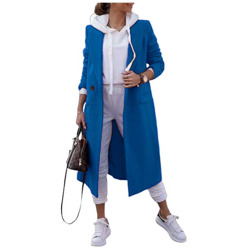 Manteau oversize femme élégant à revers avec poches pratiques Berg-Feldt