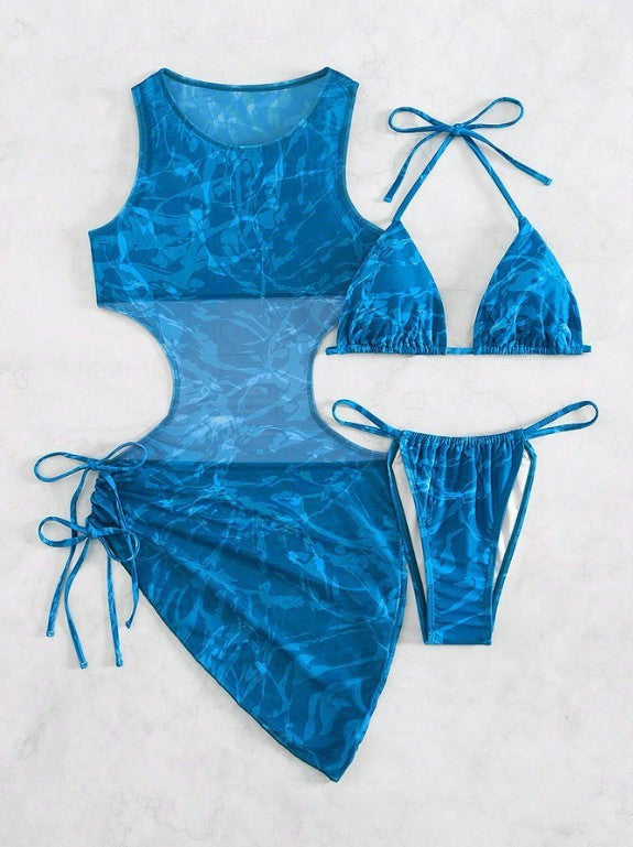 Ensemble de maillot de bain et robe Berg-feldt pour femme avec découpes