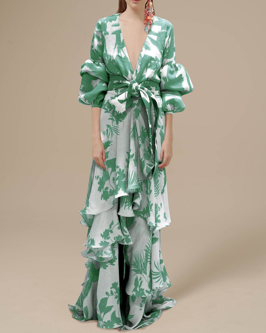 Marie : Robe festive en mousseline imprimée