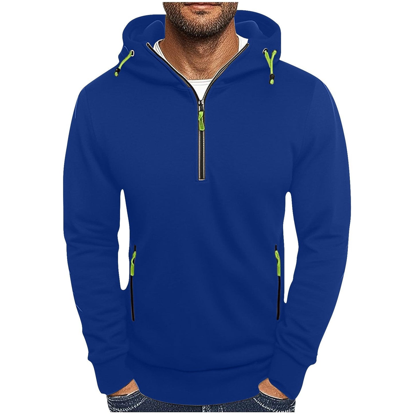 Sweat à capuche tendance pour homme avec demi-fermeture éclair et deux poches Berg-Feldt
