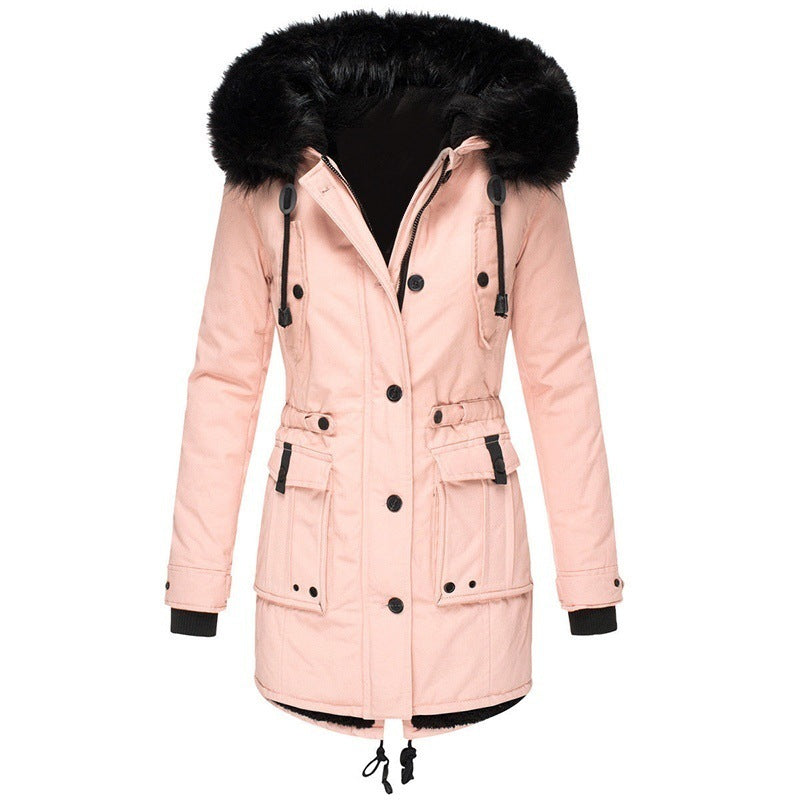 Berg-Feldt | Lange Winterjacke mit Knopfverschluss für Damen Ideal für Die Kalte Saison