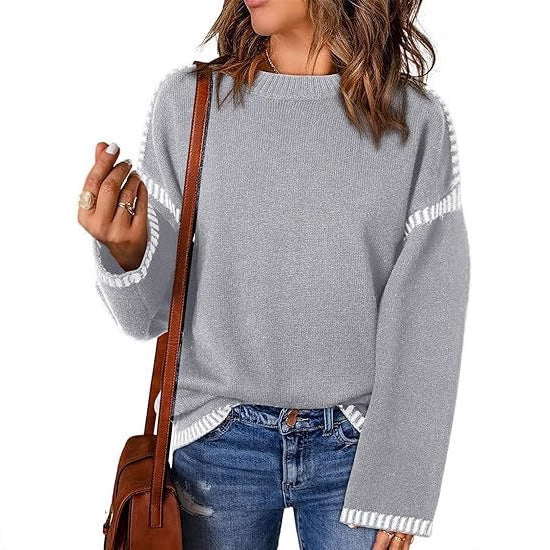 Pull marin femme en maille texturée avec détails rayés Berg-Feldt