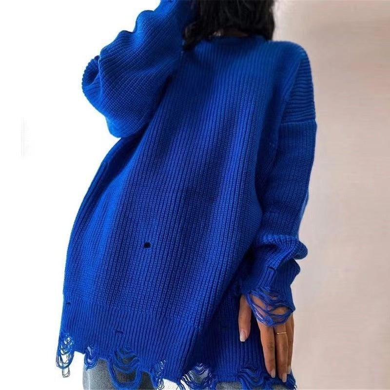 Robe tricotée grosse jauge pour femme, coupe décontractée et détails tendance Berg-Feldt