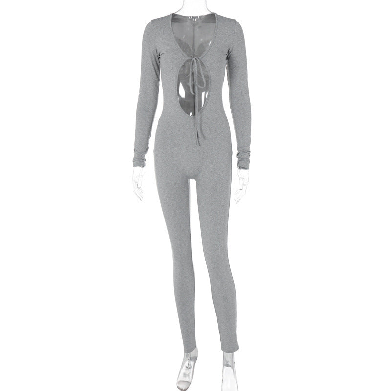 Combinaison moulante pour femme avec découpe innovante et manches longues de berg-feldt