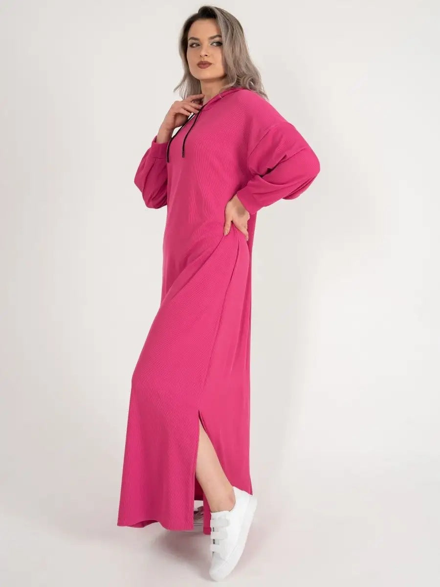 Robe longue à capuche avec fentes latérales pour femme de berg-feldt