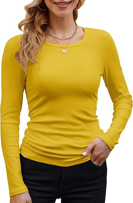 T-shirt à manches longues près du corps en fine maille côtelée pour femme de berg-feldt