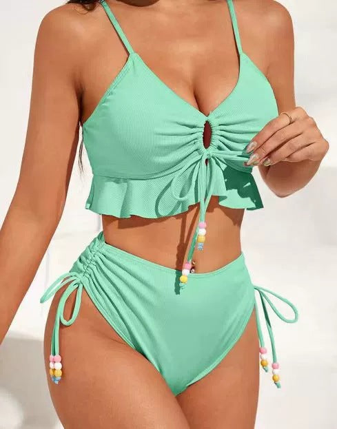 Ensemble de bikini taille haute à volants Berg-Feldt pour femme 1750840002