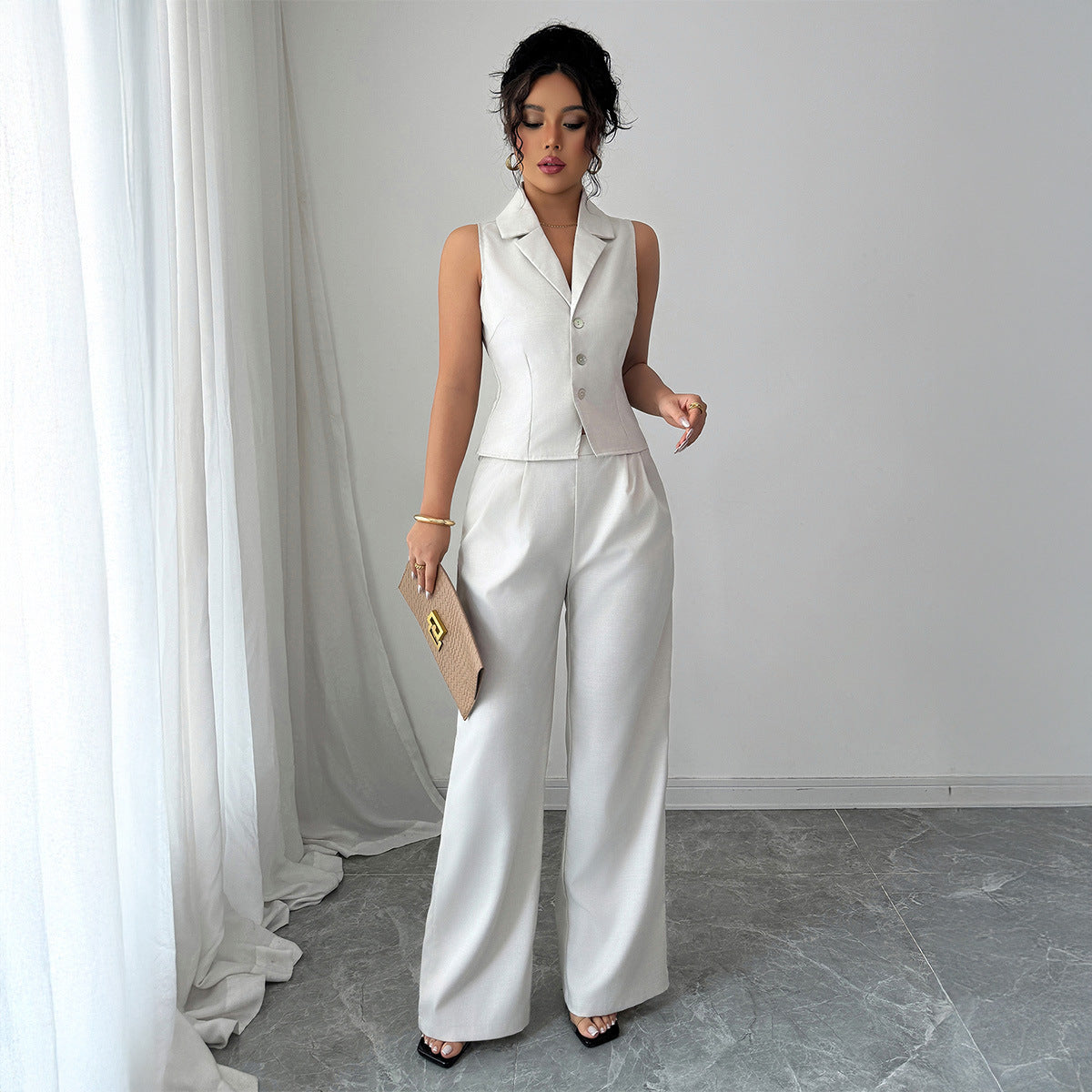 Gilet de costume et pantalon ample élégants et confortables pour femme par berg-feldt