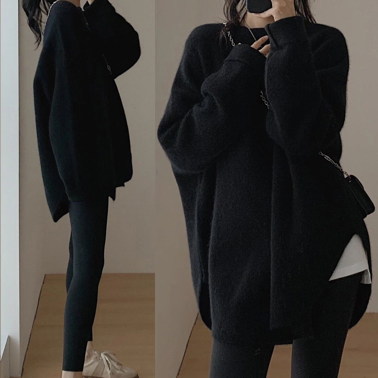 Damen Oversized Strickpullover mit lässigem Schnitt und voluminösen Ärmeln Berg-Feldt
