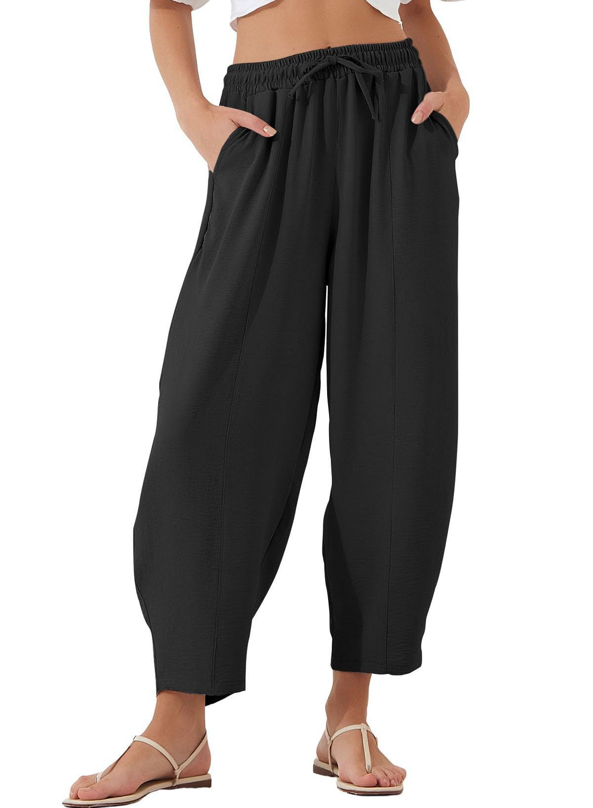 Bequeme Damen-Palazzohose mit Gummizug und Seitentaschen von berg-feldt