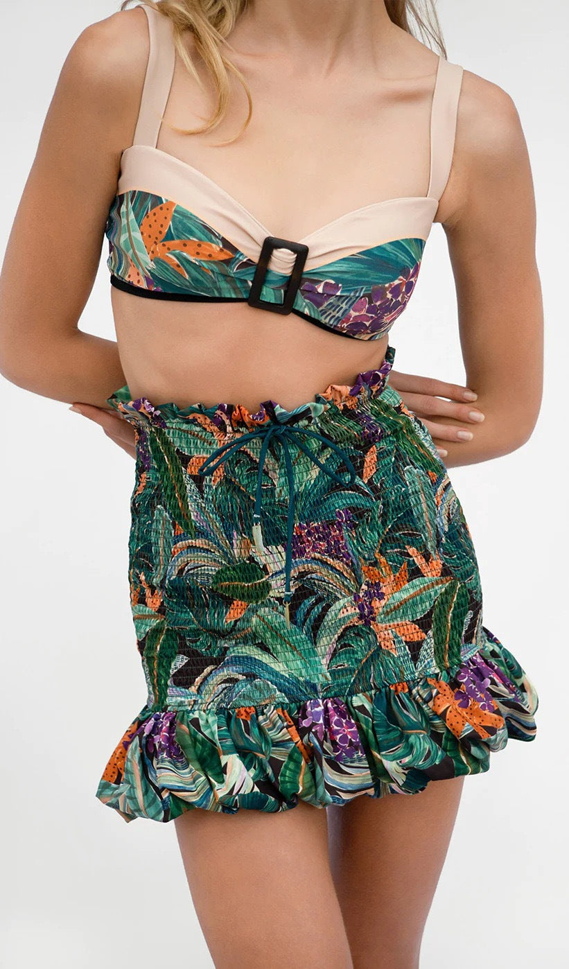 Ensemble de maillot de bain crop top imprimé tropical pour femme de berg-feldt