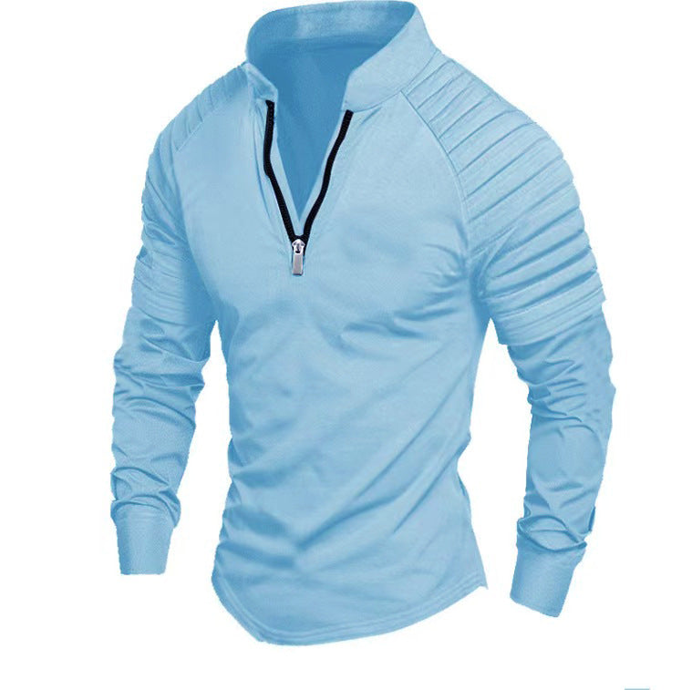 Herren Sportliches Langarmshirt mit halblangem Reißverschluss Berg-Feldt
