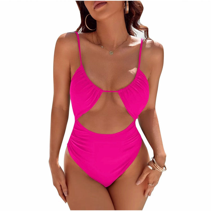 berg-feldt Maillot de bain femme avec découpes et échancrure haute