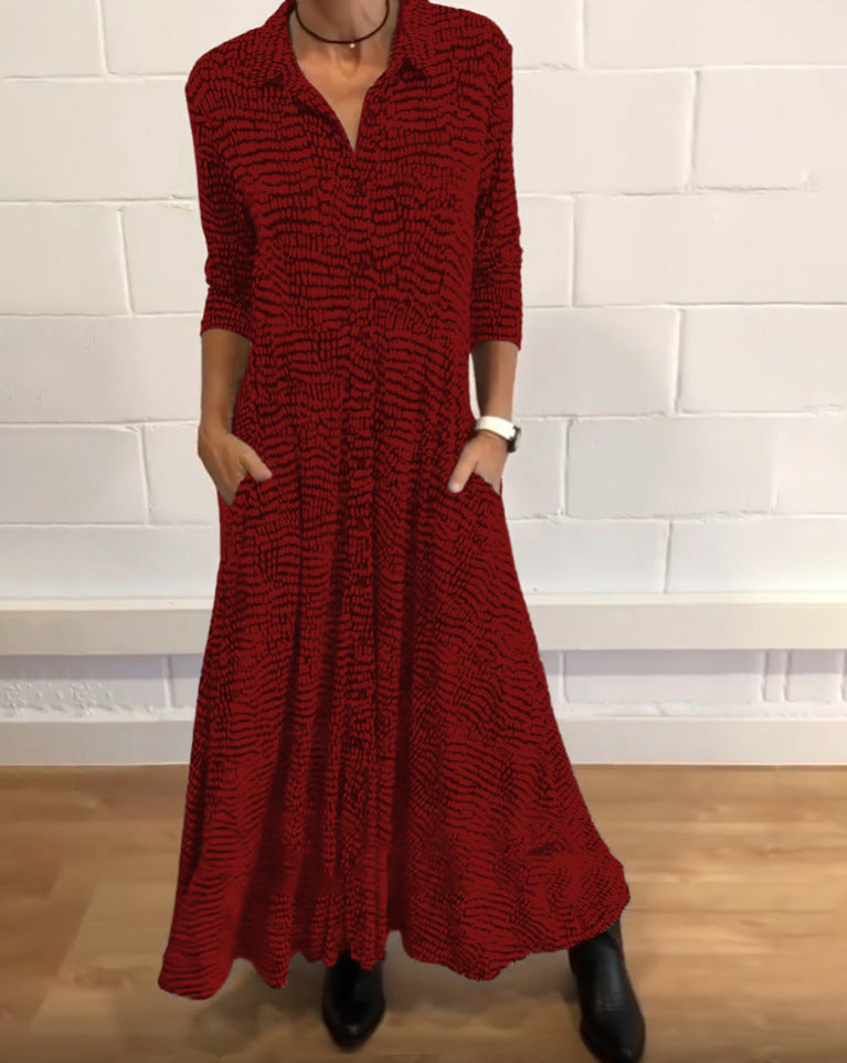 Robe chemise pour femme avec jupe ample et poches de berg-feldt