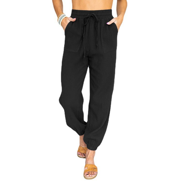 Pantalon de loisirs ample pour femme avec taille élastique et poches latérales Berg-Feldt