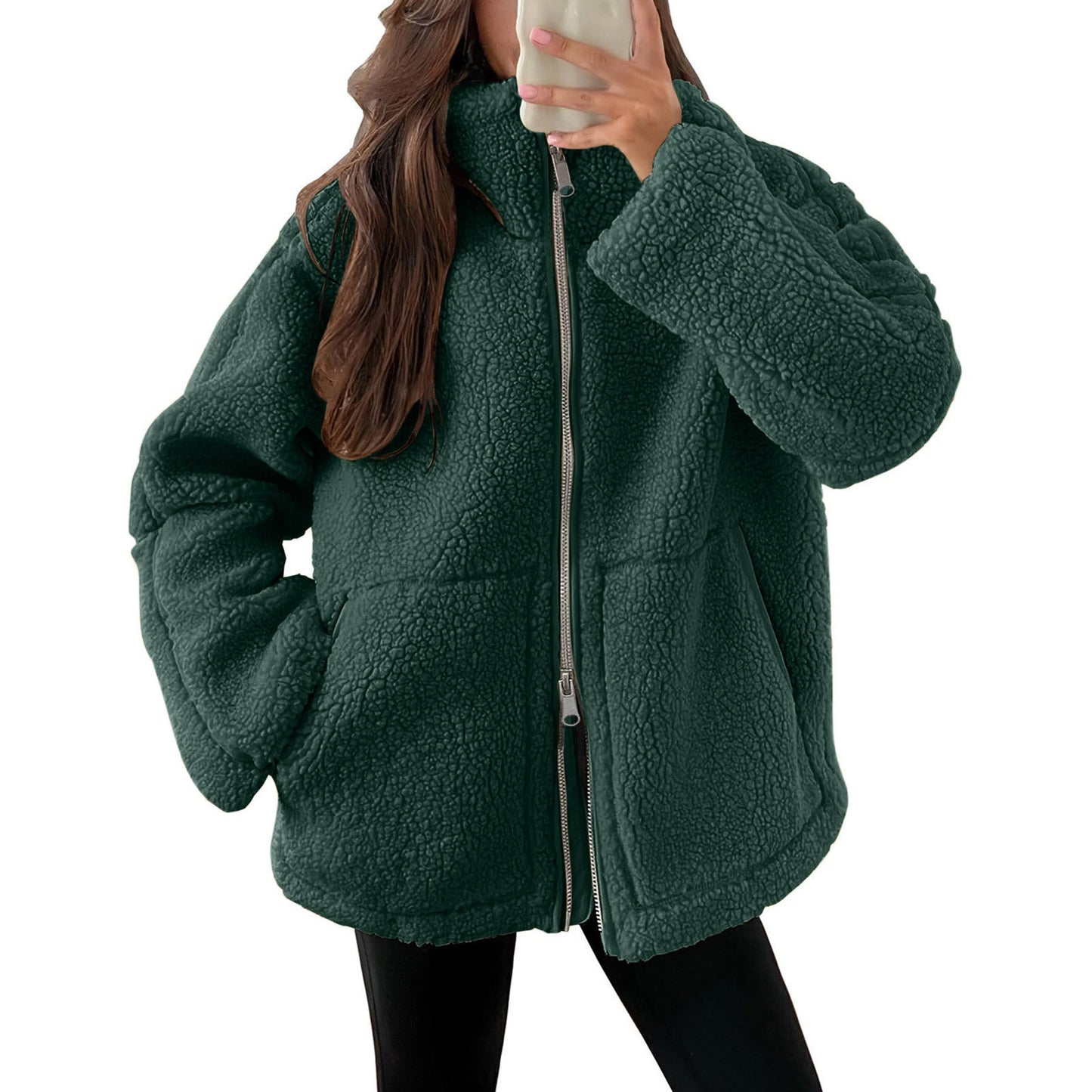 Veste douillette en teddy zippée pour femme Berg-Feldt