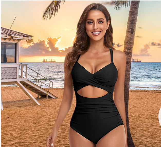 Maillot de bain femme Berg-Feldt avec design portefeuille et coupe haute