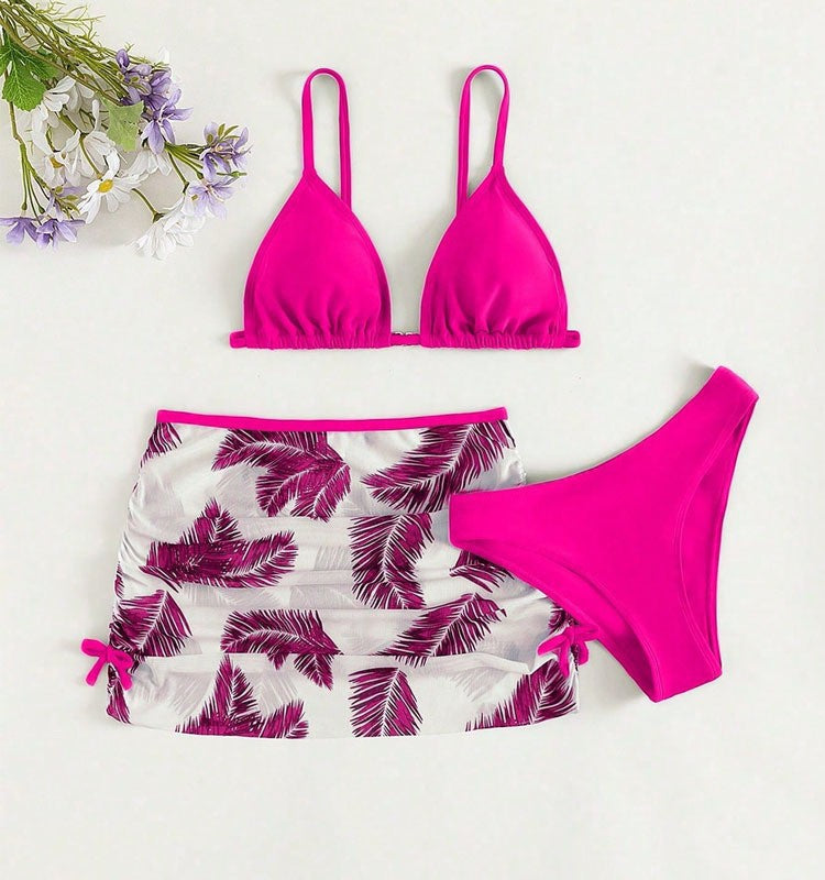 Ensemble Bikini pour Femme : Jupe Paréo et Haut de Maillot Chic Bralette de berg-feldt