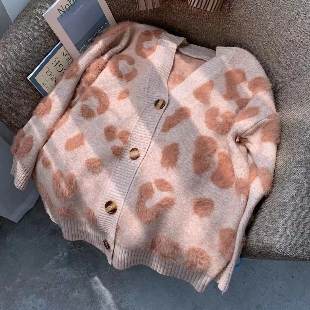Cardigan douillet pour femme avec motif cœur et détails boutonnés Berg-Feldt