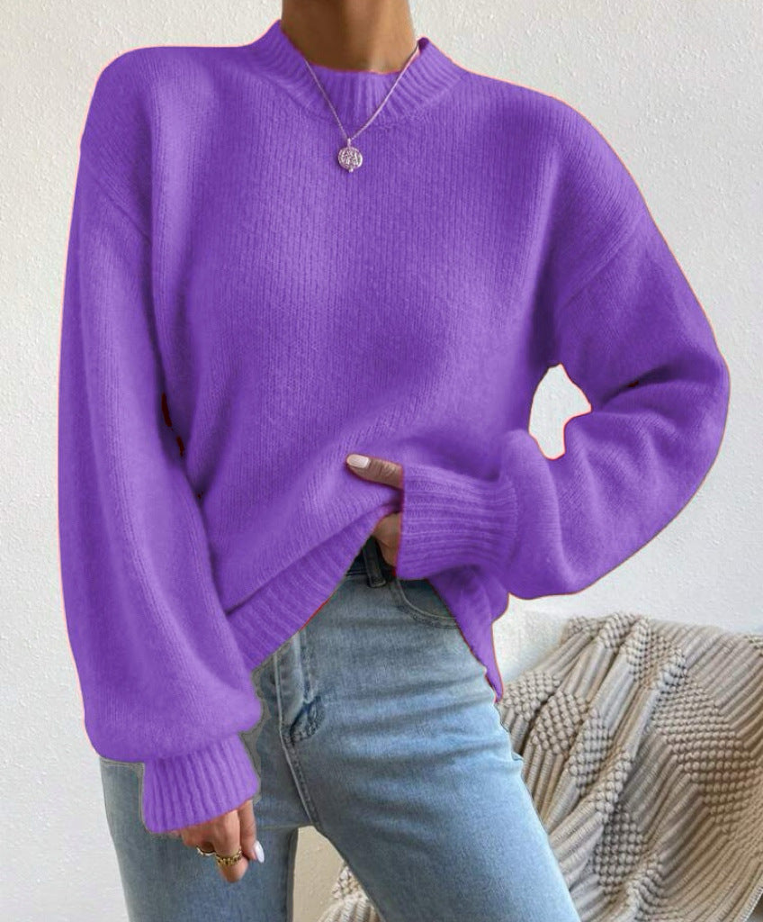 Pull-over mode pour femmes avec col haut et tricot structuré Berg-Feldt