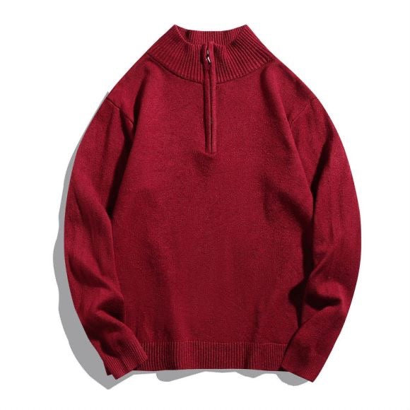 Herren Pullover mit modernem Stehkragen und Reißverschluss Berg-Feldt