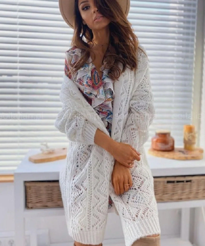 Cardigan femme grande taille en maille ajourée Berg-Feldt