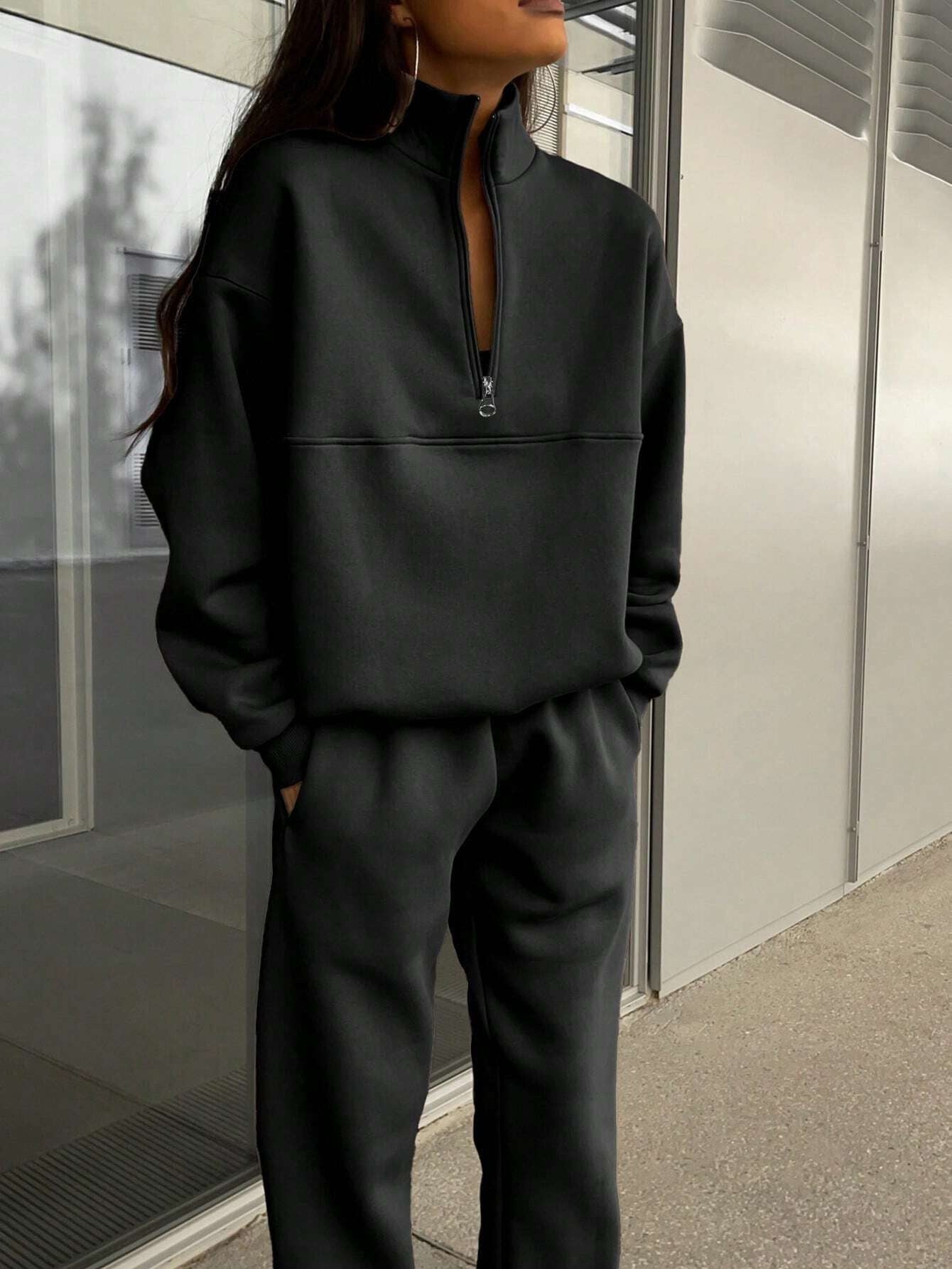 Ensemble survêtement femme confortable avec pull à col polaire et jogging assorti Berg-Feldt
