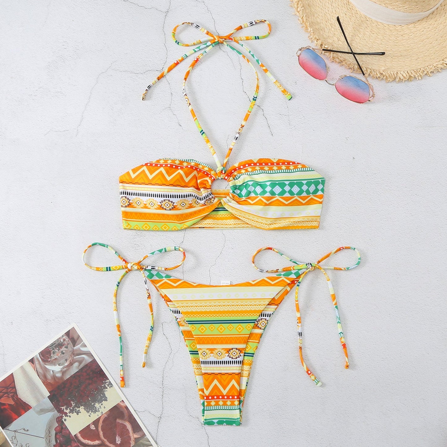 Ensemble de bikini bandeau pour femme avec bas à nouer par Berg-Feldt