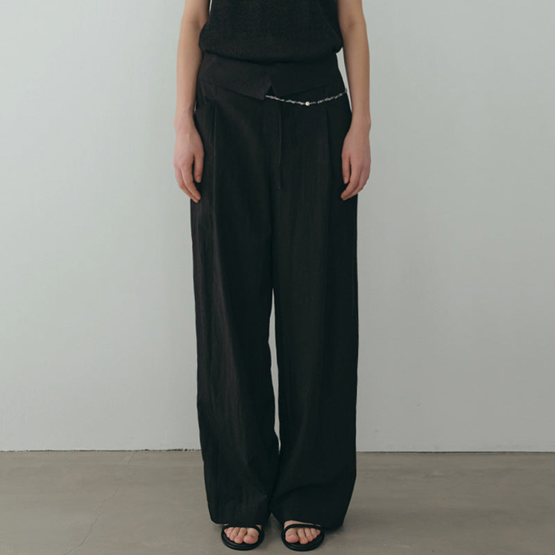 Bequeme Damenhose mit weitem Schnitt, elastischem Bund und Taschen von berg-feldt