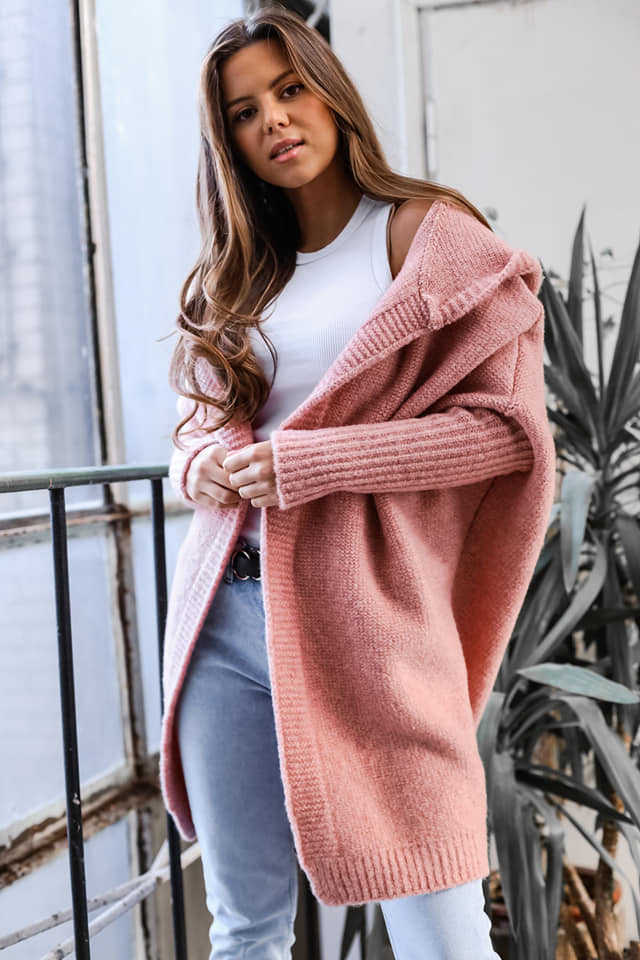 Gilet douillet tricoté à capuche pour femme Berg-Feldt