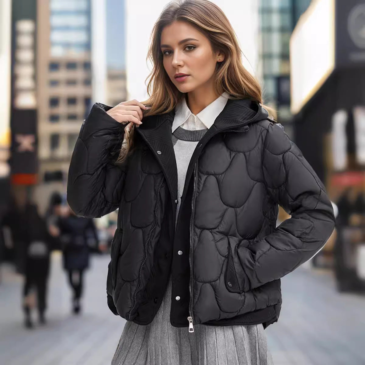 Doudoune femme tendance avec capuche amovible et poches pratiques Berg-Feldt