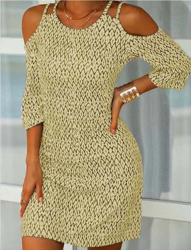 Robe pour femme Berg-Feldt avec coupe Bardot et motif géométrique
