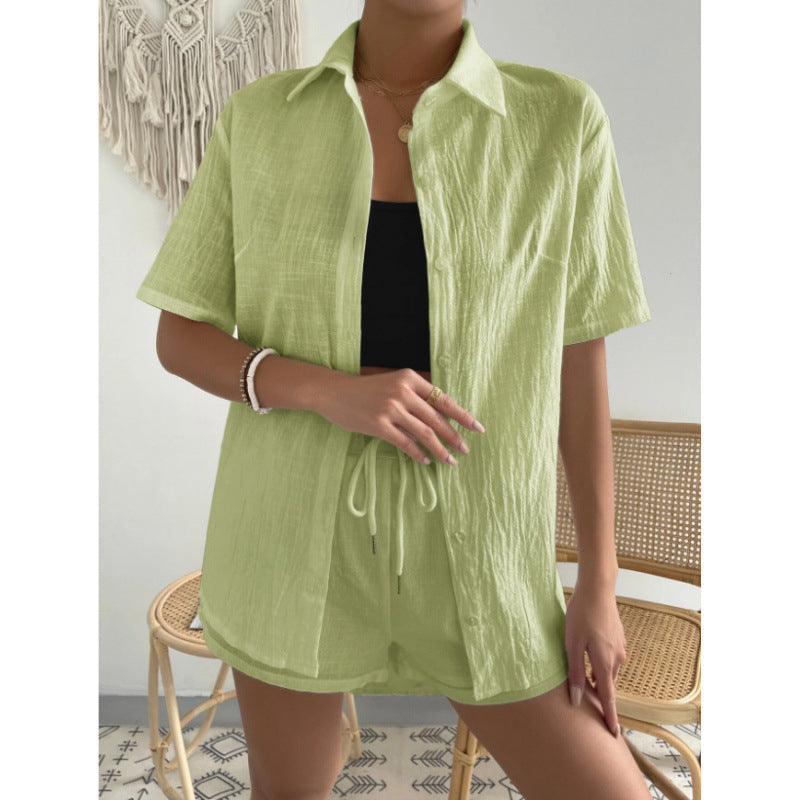 Ensemble de loungewear chic pour femme, composé d'une chemise et d'un short légers et respirants Berg-Feldt