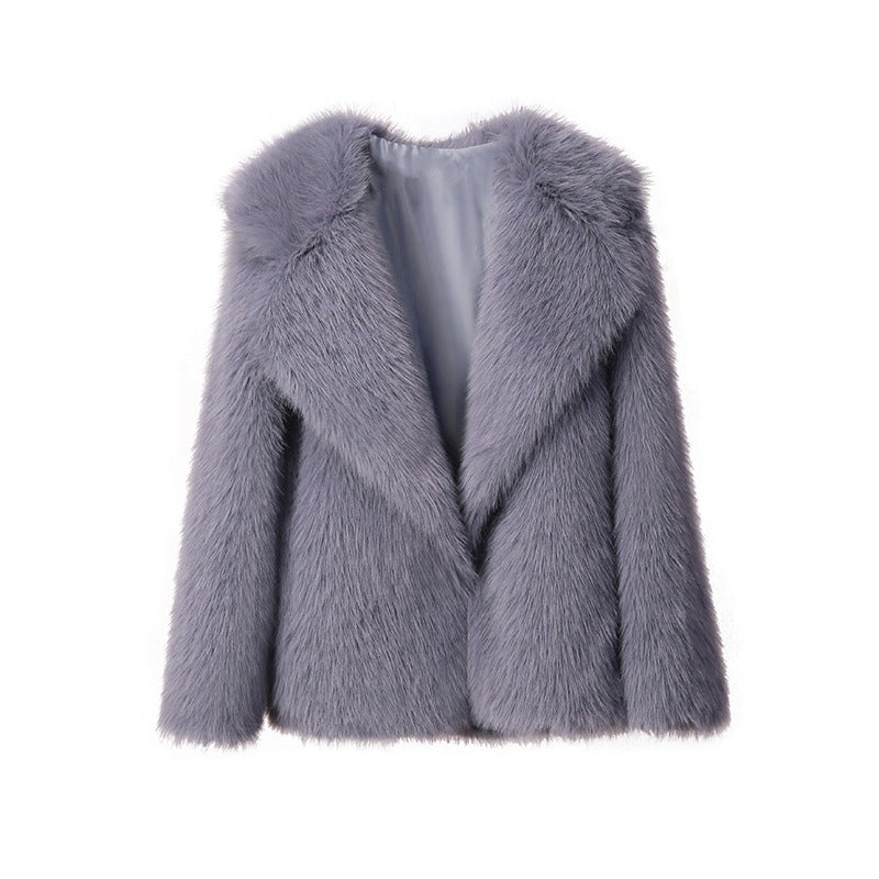 Veste en fausse fourrure douillette et tendance pour femme avec revers élégant Berg-Feldt