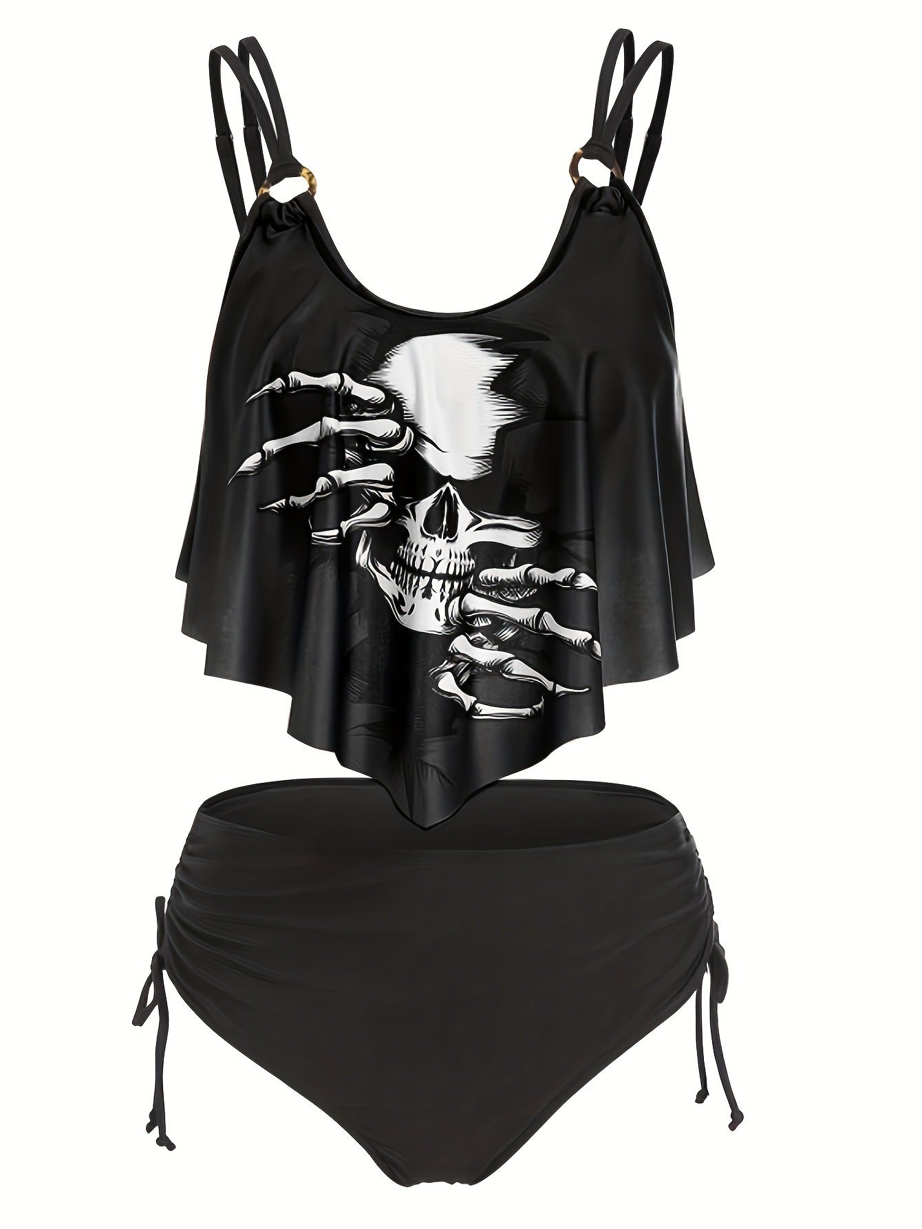 Maillot de bain pour femme Unikater à imprimé tête de mort et haut fluide de berg-feldt