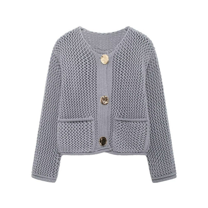 Cardigan femme en maille ajourée légère avec poches pratiques Berg-Feldt