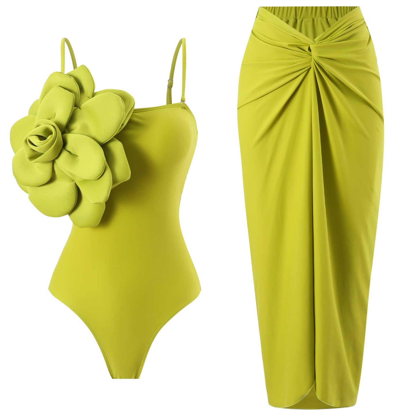 Maillot de bain Berg-Feldt pour femme avec imprimé floral et jupe longue