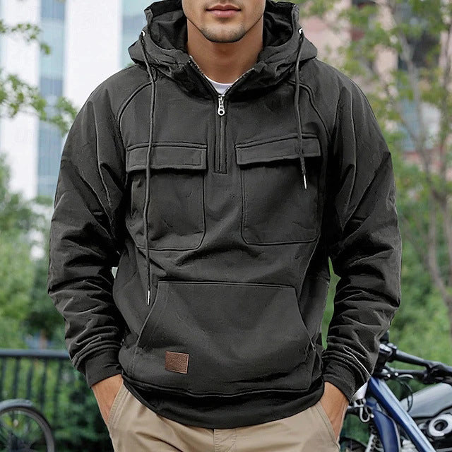 Herren modische Kapuzenjacke mit praktischen Taschen Berg-Feldt