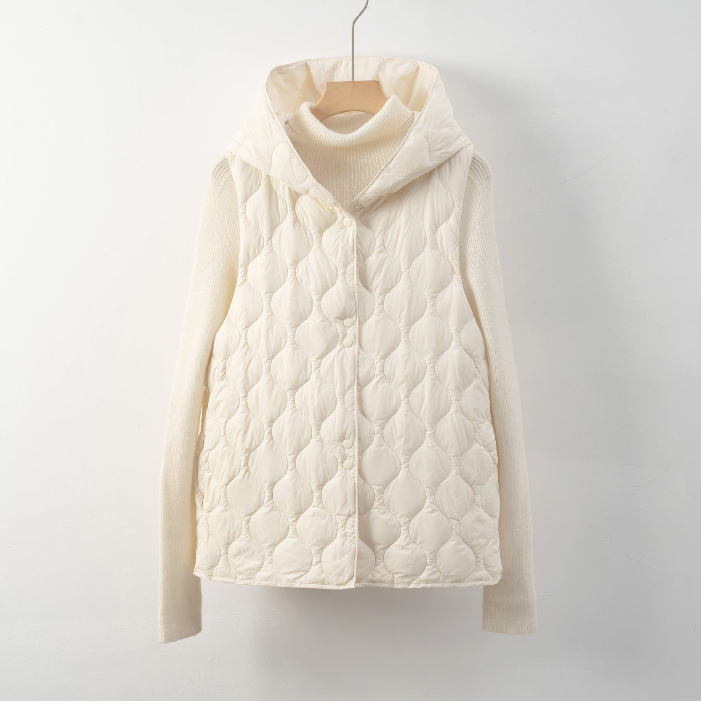 Women's quilted vest with hidden hood and soft lining Berg-Feldt