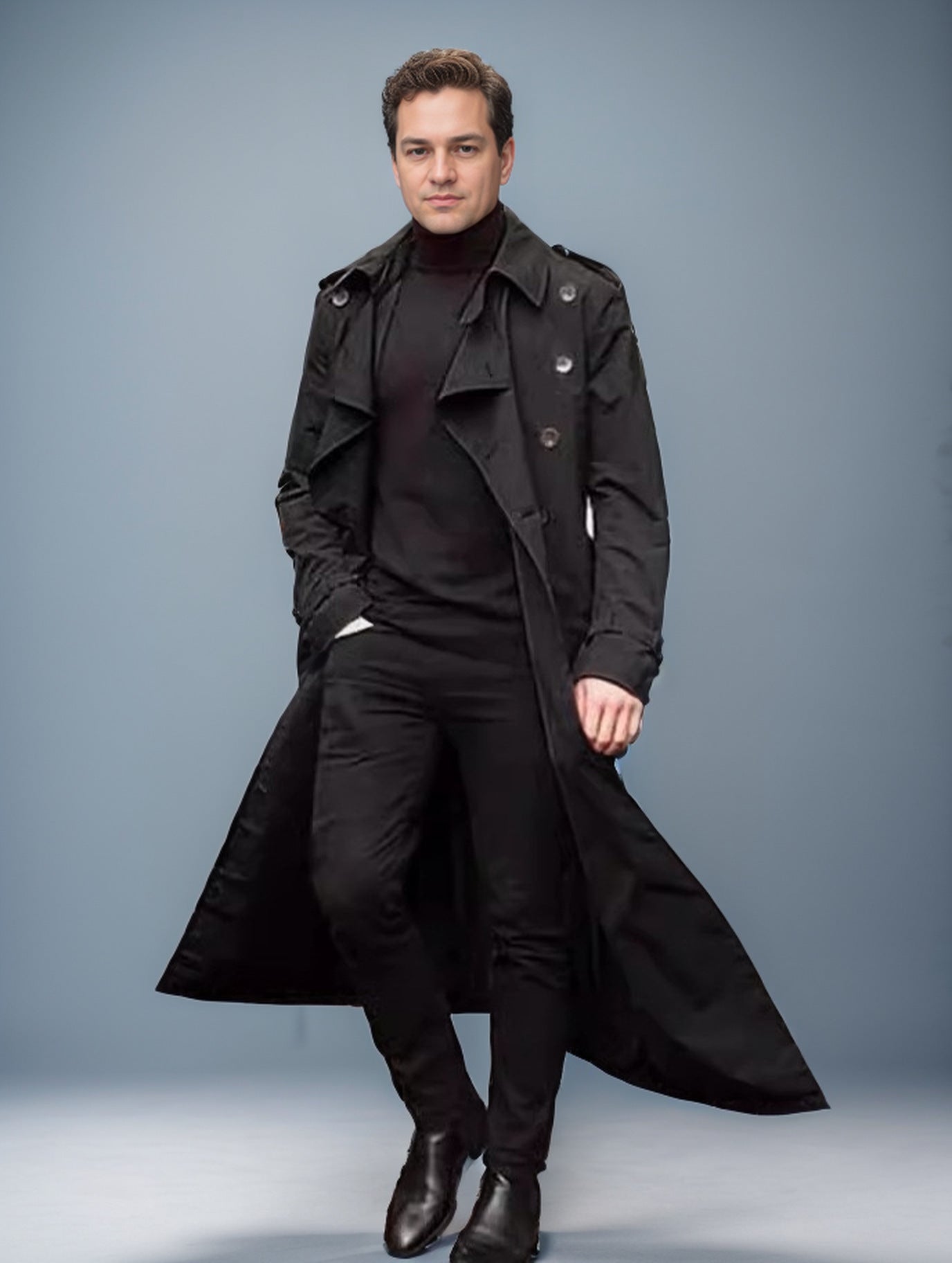 Trench-coat long pour homme Berg-Feldt