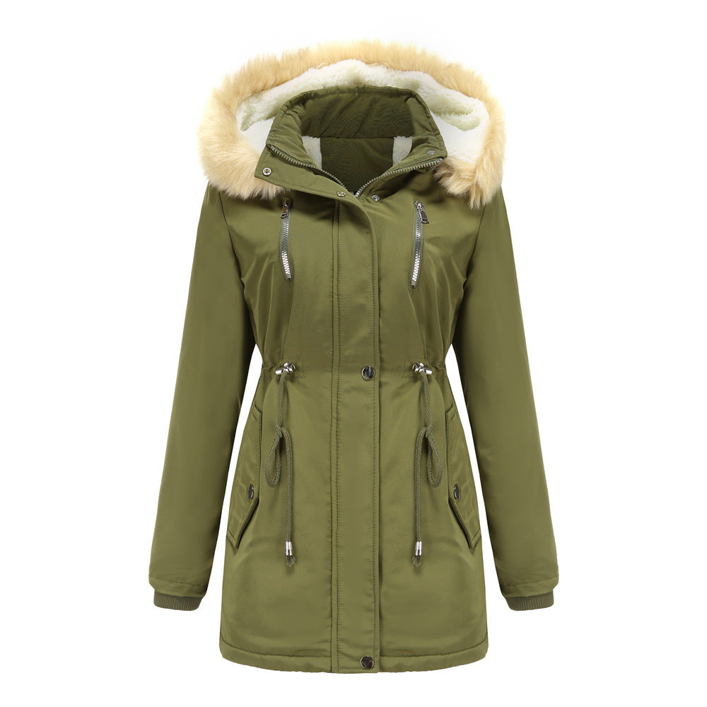 Veste d'hiver isolée pour femme avec col amovible en fausse fourrure Berg-Feldt