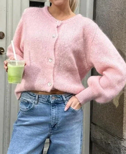Cardigan douillet en mohair doux Berg-Feldt pour femme