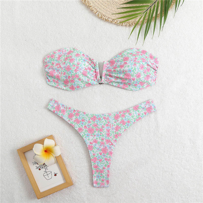Ensemble de bikini femme Berg-Feldt à fleurs et détails