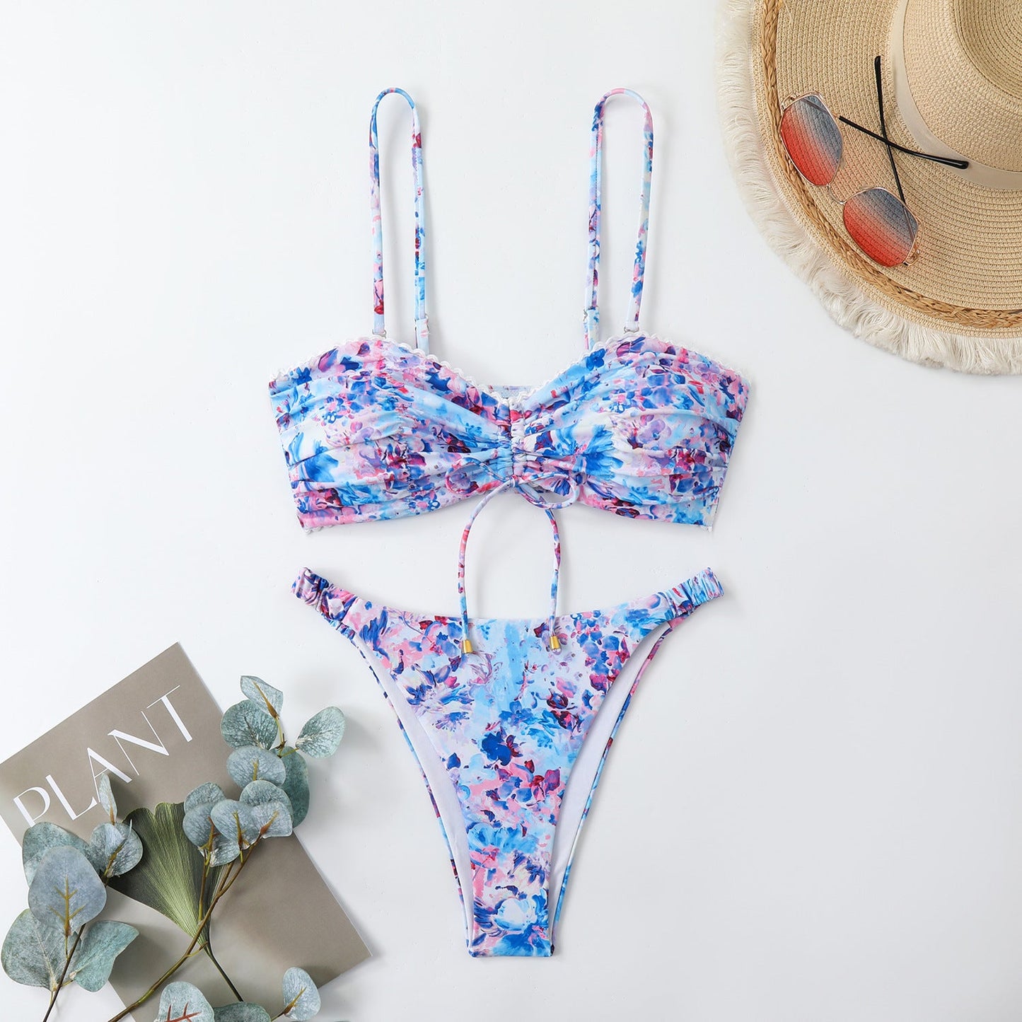 Ensemble bikini pour femme avec fronces sophistiquées et bretelles réglables de berg-feldt