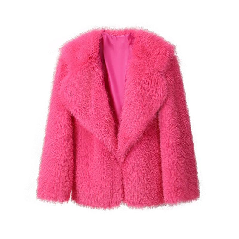 Veste en fausse fourrure douillette et tendance pour femme avec revers élégant Berg-Feldt