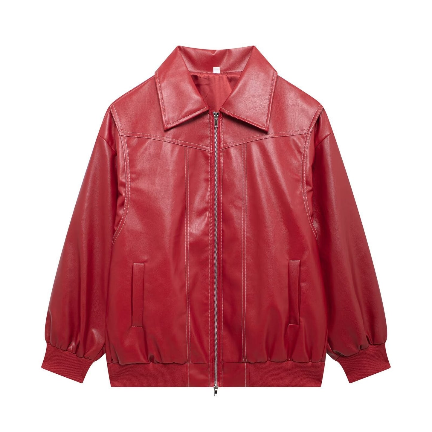 Blouson pour femme en similicuir coupe décontractée avec ourlet élastique Berg-Feldt