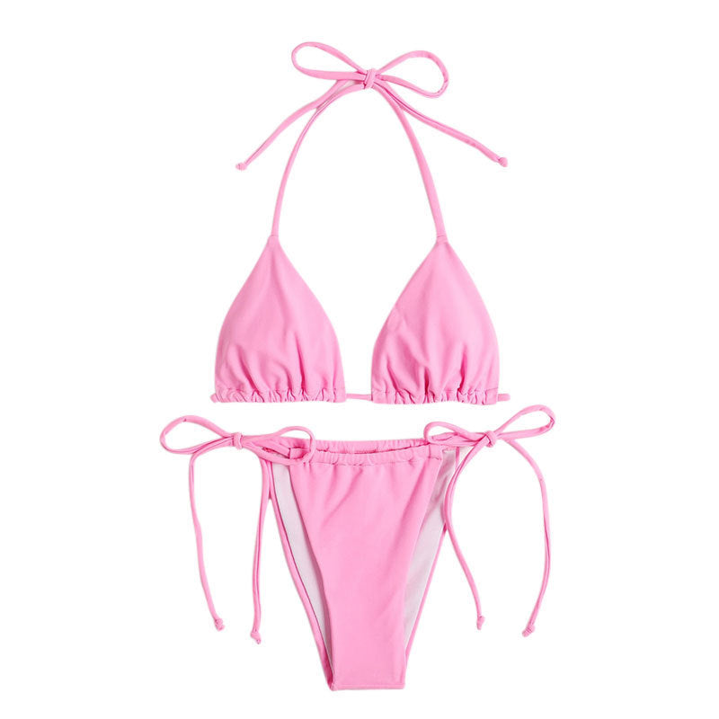 Ensemble bikini pour femme : Haut triangle à bretelles réglables et coupe haute de berg-feldt